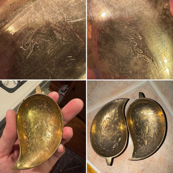 Brass Trinket Leaves, Goel✨ - Picture 4 of 7